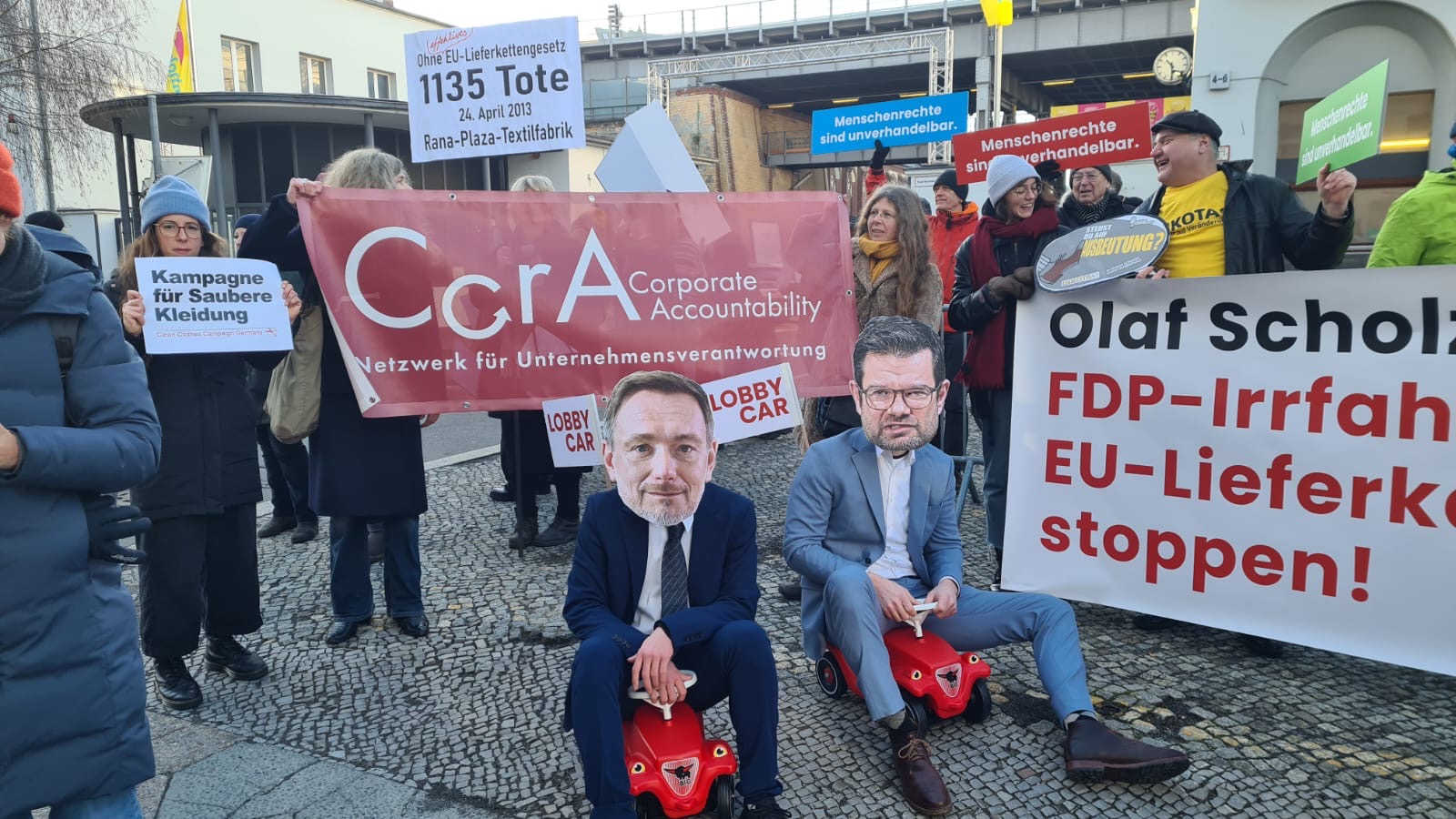 Proteste gegen den FDP-Beschluß im Jan. 2024